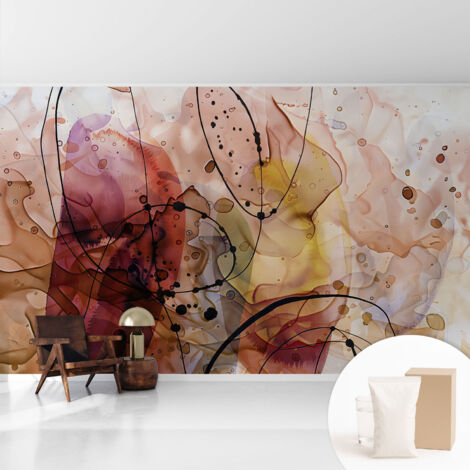 Tapete Vliestapete mit Kleber - Fototapete mit Motiv - Wandtapete modern - Wandgestaltung Abstrakte Harmonie 416x254 cm
