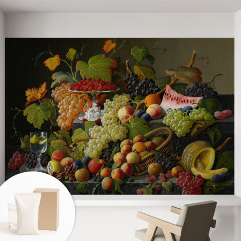 Tapete Vliestapete mit Kleber - Fototapete mit Motiv - Wandtapete modern - Wandgestaltung Fruchtkomposition 152x104 cm