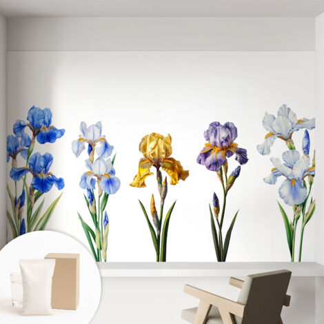 Tapete Vliestapete mit Kleber - Fototapete mit Motiv - Wandtapete modern - Wandgestaltung Irisblüten 152x104 cm