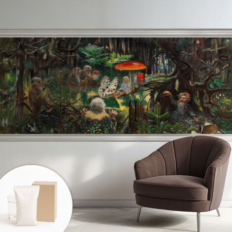 Tapete Vliestapete mit Kleber - Fototapete mit Motiv - Wandtapete modern - Wandgestaltung Märchenwald 250x104 cm