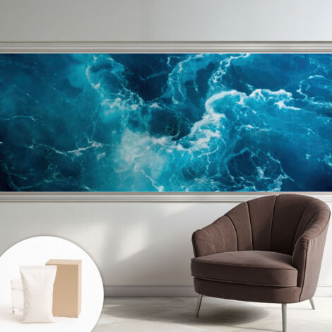 Tapete Vliestapete mit Kleber - Fototapete mit Motiv - Wandtapete modern - Wandgestaltung Meereswirbel 250x104 cm