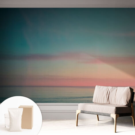 Tapete Vliestapete mit Kleber - Fototapete mit Motiv - Wandtapete modern - Wandgestaltung Ruhiges Meer 312x219 cm