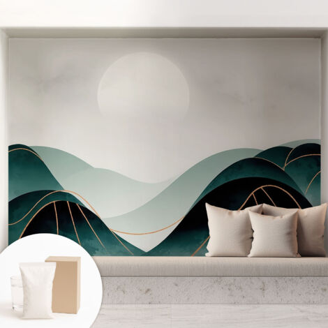 Tapete Vliestapete mit Kleber - Fototapete mit Motiv - Wandtapete modern - Wandgestaltung Scheinbare Ruhe 208x146 cm