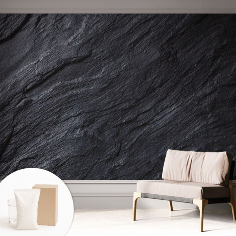 Tapete Vliestapete mit Kleber - Fototapete mit Motiv - Wandtapete modern - Wandgestaltung Steinstruktur 312x219 cm