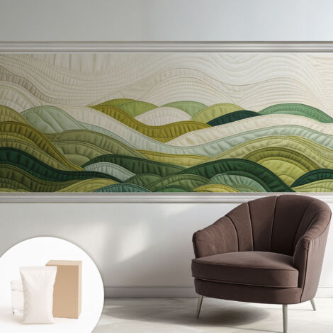 Tapete Vliestapete mit Kleber - Fototapete mit Motiv - Wandtapete modern - Wandgestaltung Stoffhügel 250x104 cm
