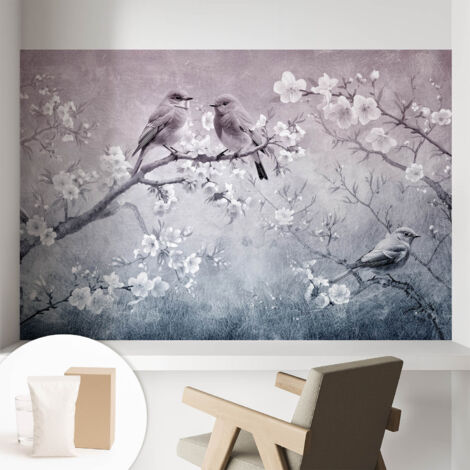 Tapete Vliestapete mit Kleber - Fototapete mit Motiv - Wandtapete modern - Wandgestaltung Zarte Natur 104x70 cm