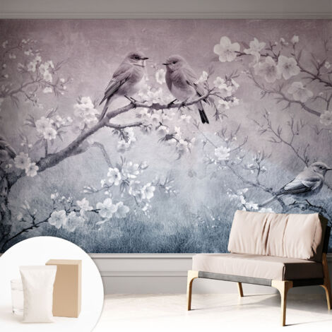 Tapete Vliestapete mit Kleber - Fototapete mit Motiv - Wandtapete modern - Wandgestaltung Zarte Natur 312x219 cm
