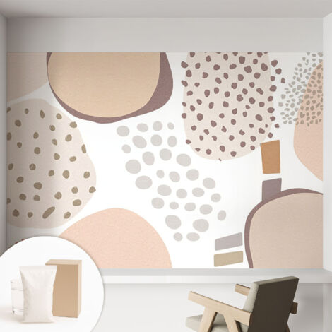 Tapete Vliestapete mit Kleber - Fototapete mit Motiv - Wandtapete modern - Wandgestaltung Zarte Punkte 152x104 cm