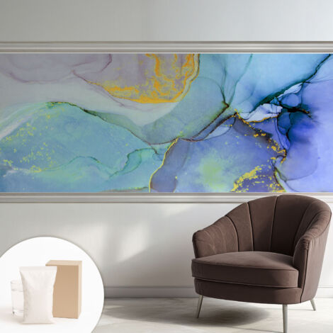 Tapete Vliestapete mit Kleber für Wohnzimmer Schlafzimmer Küche - Wanddekoration  Aquarellförmige Formen 250x104 cm