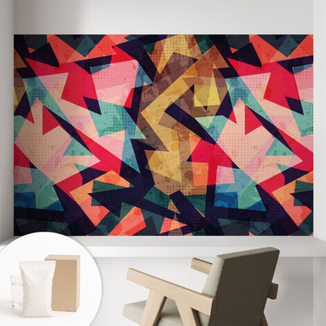 Tapete Vliestapete mit Kleber für Wohnzimmer Schlafzimmer Küche - Wanddekoration  Farbenfrohes Muster 104x70 cm
