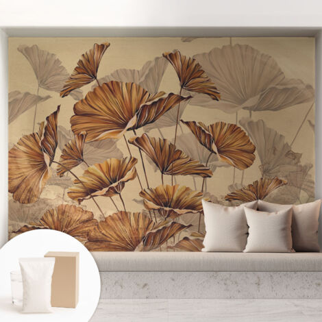 Tapete Vliestapete mit Kleber für Wohnzimmer Schlafzimmer Küche - Wanddekoration  Herbstliche Eleganz 208x146 cm