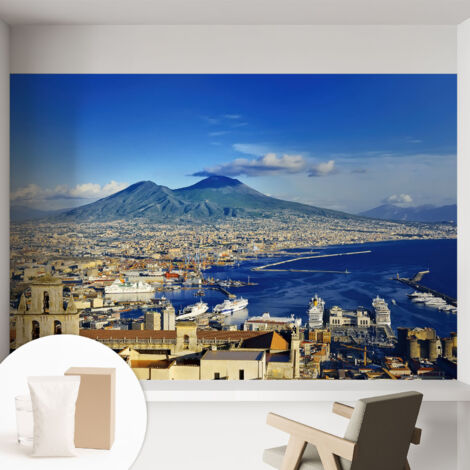 Tapete Vliestapete mit Kleber für Wohnzimmer Schlafzimmer Küche - Wanddekoration  Küstenpanorama 152x104 cm