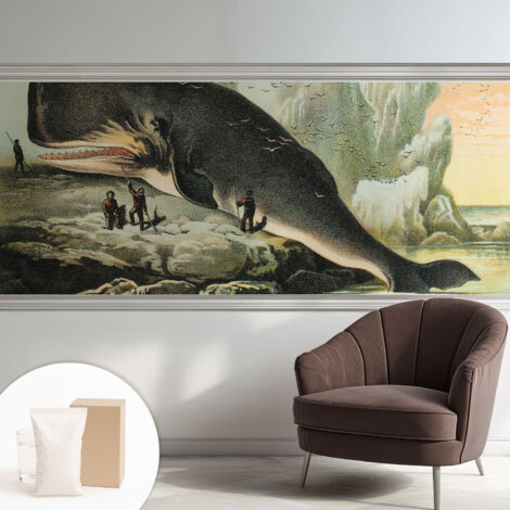 Tapete Vliestapete mit Kleber für Wohnzimmer Schlafzimmer Küche - Wanddekoration  Meeresgigantismus 250x104 cm