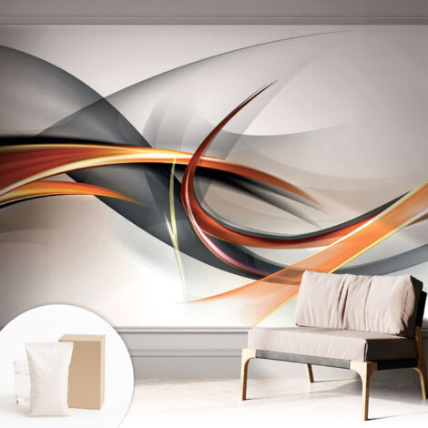Tapete Vliestapete mit Kleber modern - Wanddeko für Küche - Klebefolie Wand - luxus Look Abstrakte Dynamik 312x219 cm