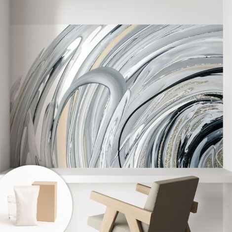 Tapete Vliestapete mit Kleber modern - Wanddeko für Küche - Klebefolie Wand - luxus Look Abstrakter Marmor 104x70 cm