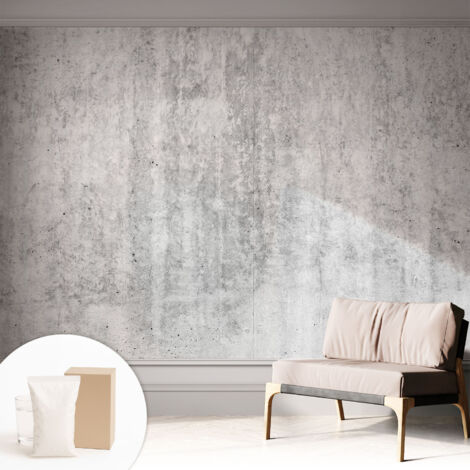 Tapete Vliestapete mit Kleber modern - Wanddeko für Küche - Klebefolie Wand - luxus Look Betonwand 312x219 cm