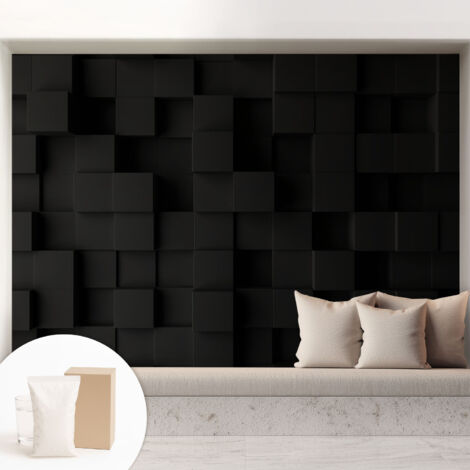 Tapete Vliestapete mit Kleber modern - Wanddeko für Küche - Klebefolie Wand - luxus Look Dreidimensionale Würfel 208x146 cm