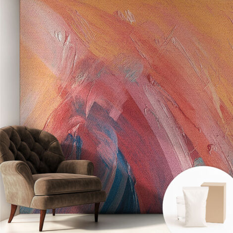 Tapete Vliestapete mit Kleber modern - Wanddeko für Küche - Klebefolie Wand - luxus Look Farbenfrohe Explosionen 250x250 cm