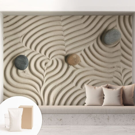 Tapete Vliestapete mit Kleber modern - Wanddeko für Küche - Klebefolie Wand - luxus Look Harmonische Wellen 208x146 cm