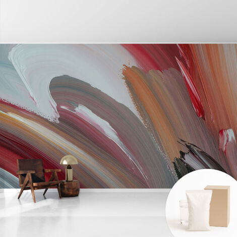 Tapete Vliestapete mit Kleber modern - Wanddeko für Küche - Klebefolie Wand - luxus Look Malerischer Ausdruck 416x254 cm