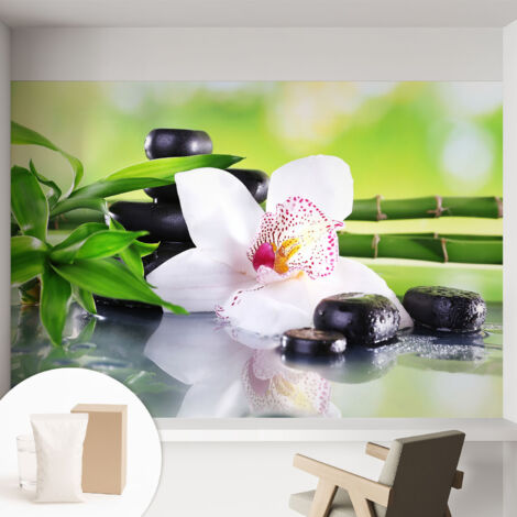 Tapete Vliestapete mit Kleber modern - Wanddeko für Küche - Klebefolie Wand - luxus Look Ruhe der Natur 152x104 cm