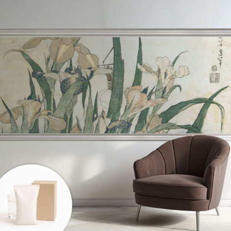 Tapete Vliestapete mit Kleber modern - Wanddeko für Küche - Klebefolie Wand - luxus Look Zarte Iris 250x104 cm