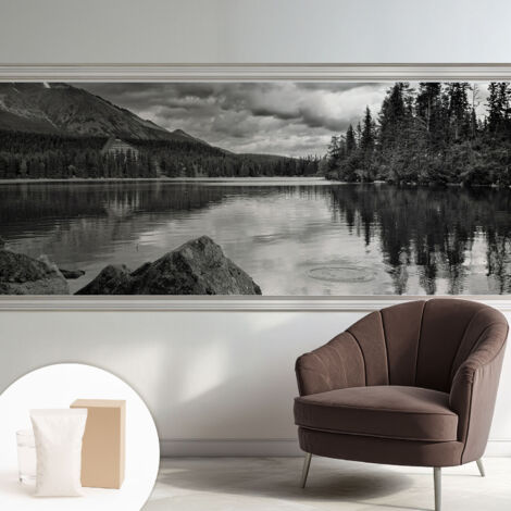 Tapete Vliestapete mit Kleber modern Wohnzimmer - Wanddeko Schlafzimmer - Tapete mit Motiv Bergpanorama 250x104 cm