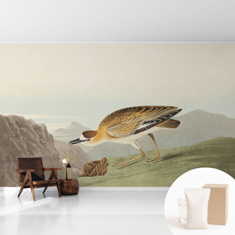 Tapete Vliestapete mit Kleber modern Wohnzimmer - Wanddeko Schlafzimmer - Tapete mit Motiv Bergvogel 416x254 cm