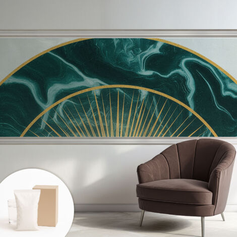 Tapete Vliestapete mit Kleber modern Wohnzimmer - Wanddeko Schlafzimmer - Tapete mit Motiv Eleganter Marmor 250x104 cm