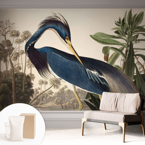 Tapete Vliestapete mit Kleber modern Wohnzimmer - Wanddeko Schlafzimmer - Tapete mit Motiv Exotische Natur 312x219 cm