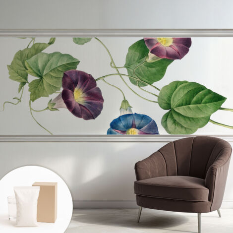Tapete Vliestapete mit Kleber modern Wohnzimmer - Wanddeko Schlafzimmer - Tapete mit Motiv Floristische Eleganz 250x104 cm
