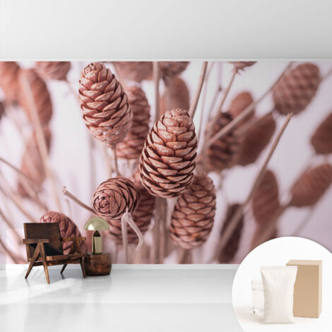 Tapete Vliestapete mit Kleber modern Wohnzimmer - Wanddeko Schlafzimmer - Tapete mit Motiv Natürliche Eleganz 416x254 cm