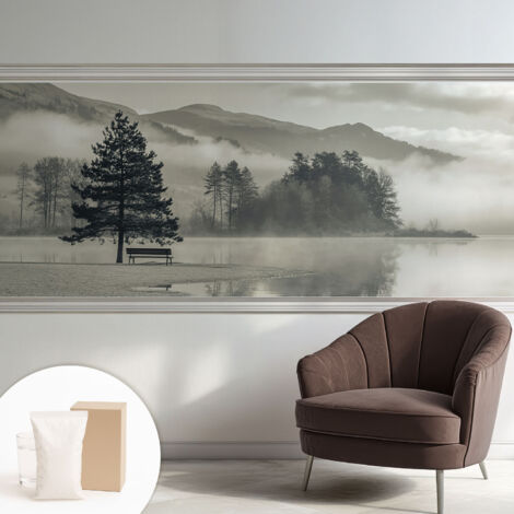Tapete Vliestapete mit Kleber modern Wohnzimmer - Wanddeko Schlafzimmer - Tapete mit Motiv Romantische Landschaft 250x104 cm