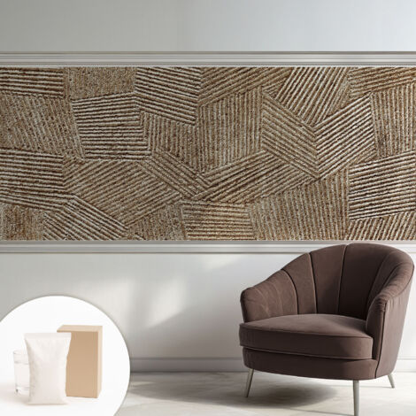 Tapete Vliestapete mit Kleber modern Wohnzimmer - Wanddeko Schlafzimmer - Tapete mit Motiv Strukturelle Linien 250x104 cm