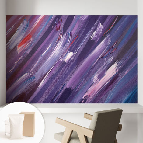 Tapete Vliestapete mit Kleber - modernes Design - Wohnungsdeko - geruchslos - langlebig Farbenfrohe Pinselstriche 104x70 cm