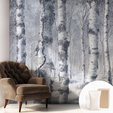Tapete Vliestapete mit Kleber - modernes Design - Wohnungsdeko - geruchslos - langlebig Frostige Natur 250x250 cm