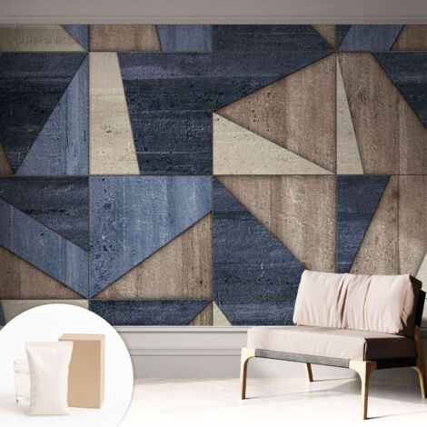 Tapete Vliestapete mit Kleber - modernes Design - Wohnungsdeko - geruchslos - langlebig Geometrische Muster 312x219 cm