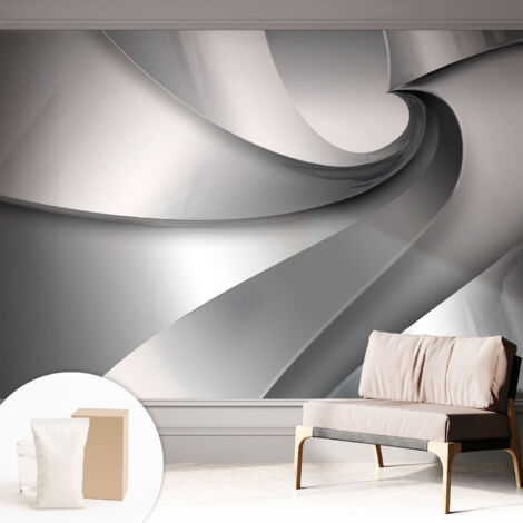 Tapete Vliestapete mit Kleber - modernes Design - Wohnungsdeko - geruchslos - langlebig Geometrische Spiralen 312x219 cm