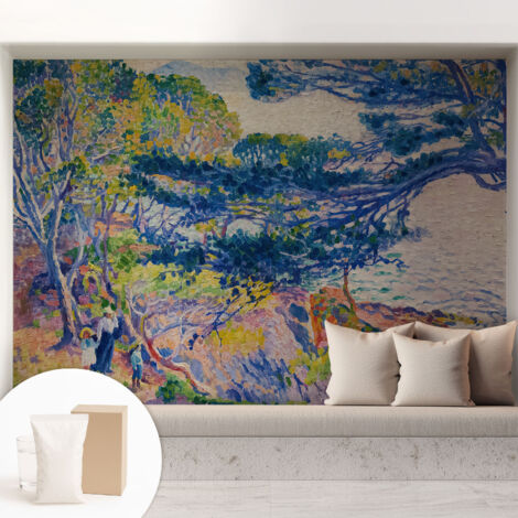 Tapete Vliestapete mit Kleber - modernes Design - Wohnungsdeko - geruchslos - langlebig Impressionistische Landschaft 208x146 cm