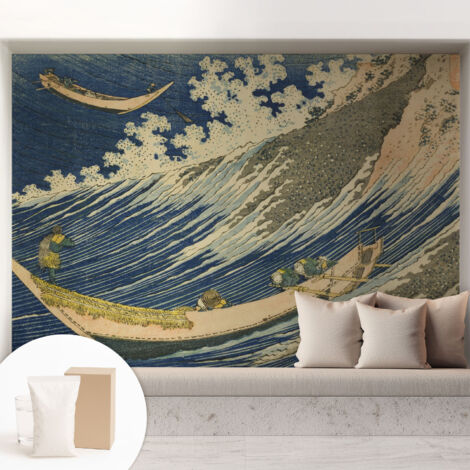 Tapete Vliestapete mit Kleber - modernes Design - Wohnungsdeko - geruchslos - langlebig Meereswellen 208x146 cm