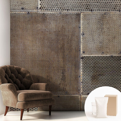 Tapete Vliestapete mit Kleber - modernes Design - Wohnungsdeko - geruchslos - langlebig Metallische Muster 250x250 cm