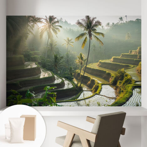 Tapete Vliestapete mit Kleber - modernes Design - Wohnungsdeko - geruchslos - langlebig Paradiesische Terrassen 104x70 cm