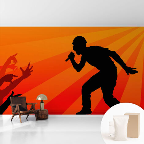 Tapete Vliestapete mit Kleber - modernes Design - Wohnungsdeko - geruchslos - langlebig Rhythmische Szene 416x254 cm