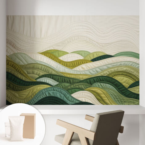 Tapete Vliestapete mit Kleber - modernes Design - Wohnungsdeko - geruchslos - langlebig Stoffhügel 104x70 cm