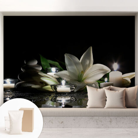 Tapete Vliestapete mit Kleber - trendige Wanddeko - elegant Fototapete für Wohnzimmer - Schlafzimmer Entspannende Szene 208x146 cm