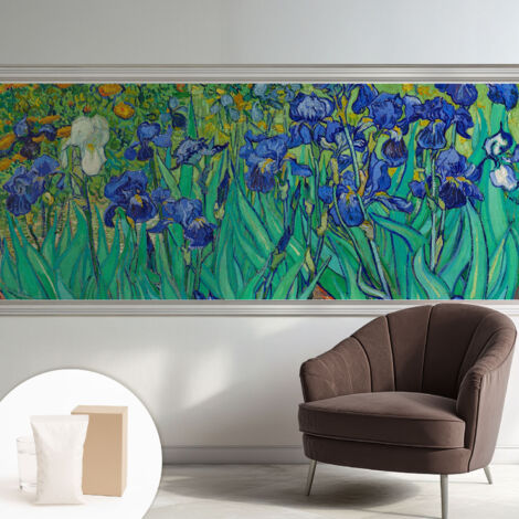 Tapete Vliestapete mit Kleber - trendige Wanddeko - elegant Fototapete für Wohnzimmer - Schlafzimmer Gartenblumen 250x104 cm