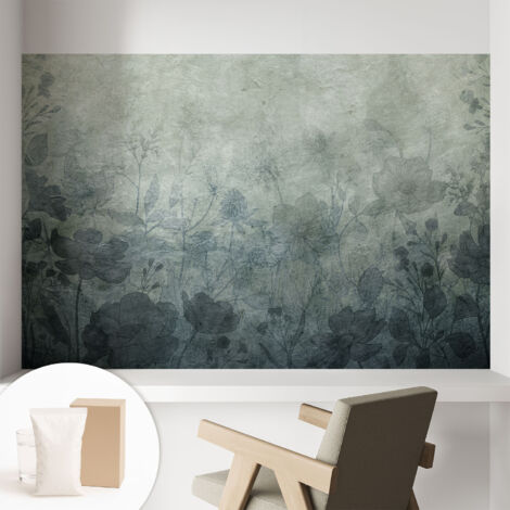 Tapete Vliestapete mit Kleber - trendige Wanddeko - elegant Fototapete für Wohnzimmer - Schlafzimmer Pflanzliche Eleganz 104x70 cm