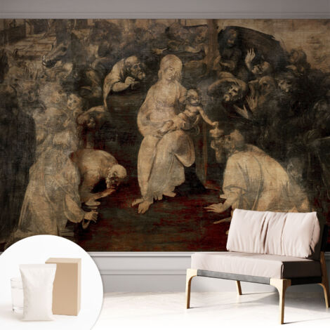 Tapete Vliestapete mit Kleber - trendige Wanddeko - elegant Fototapete für Wohnzimmer - Schlafzimmer Spirituelle Begegnung 312x219 cm