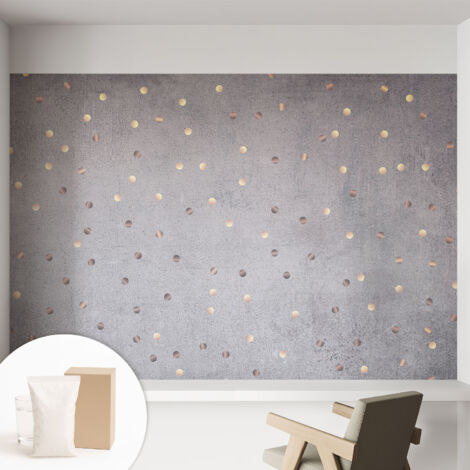 Tapete Vliestapete mit Kleber - trendige Wanddeko - elegant Fototapete für Wohnzimmer - Schlafzimmer Symmetrische Punkte 152x104 cm