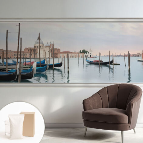Tapete Vliestapete mit Kleber - trendige Wanddeko - elegant Fototapete für Wohnzimmer - Schlafzimmer Venezianische Kulisse 250x104 cm
